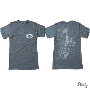 Women's Grand Teton National Park Jackson Hole Wyoming Map Graphic T-Shirt